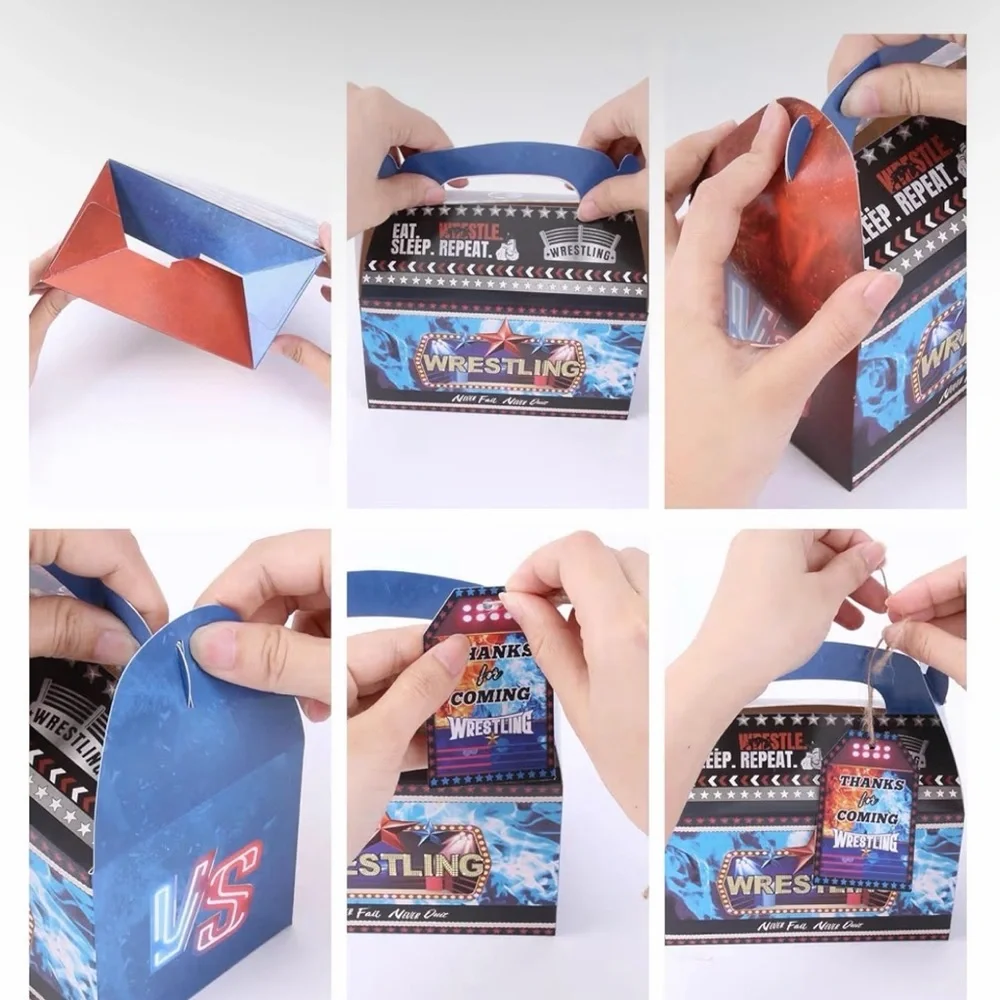 Wrestling Themed Party Favor Boxes